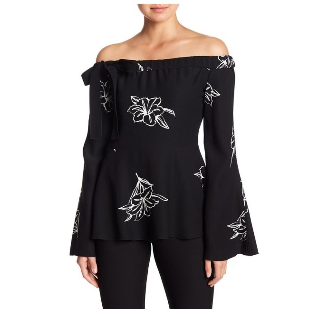 💥 DEREK LAM 10 CROSBY Off the Shoulder Top - Picture 1 of 8